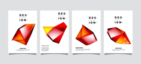 Buntes Geometrisches Plakat Und Coverdesign Minimale Geometrische Musterverläufe Hintergründe — Stockvektor