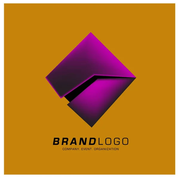 Design geometrico semplice del logo — Vettoriale Stock