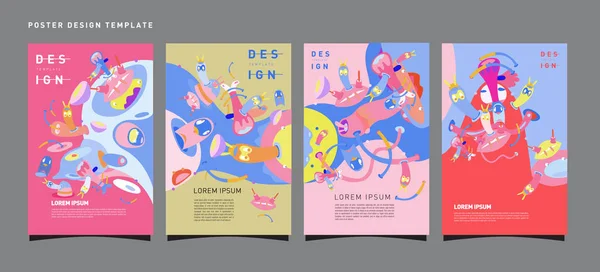 Abstraktní Moderní Hračky Design Plakát Festivalu Publikace Prezentace Rozložení Grafické — Stockový vektor