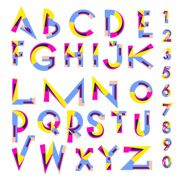 Vektor Des Bunten Alphabets Einzigartige Schriftarten Für Design Und Illustrationsvorlage — Stockvektor