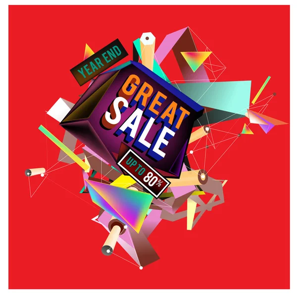 Vector Abstract Great Sale Discount — Stock Vector