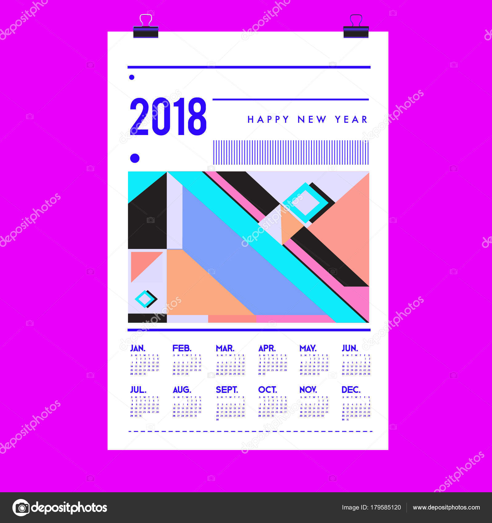 new year 2018 calendar cover template calendar poster design calendar cover design