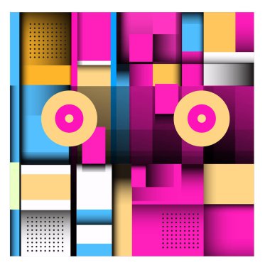 Trendy geometrik öğeleri memphis tasarımı renkli ve parlak. Retro 90s doku, desen ve öğeleri tarzı. Modern arka plan tasarımı ve kapak şablonu.