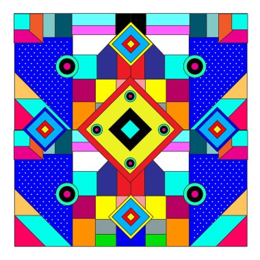 Trendy geometrik vektör çizim öğeleri ve soyut renkli dokular ile. Yaz tatil için poster, kart, broşür ve tanıtım şablon tasarlayın. Moda sanat baskı ve arka plan.