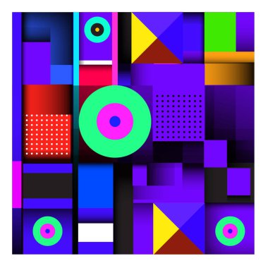 Trendy geometrik öğeleri memphis tasarımı renkli ve parlak. Retro 90s doku, desen ve öğeleri tarzı. Modern arka plan tasarımı ve kapak şablonu.