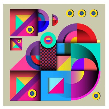 Modaya uygun curvy geometrik memphis öğeleri renkli bir tasarım. Retro 90s doku, desen ve öğeleri tarzı. Modern soyut kültür arka plan tasarımı ve kapak şablonu.