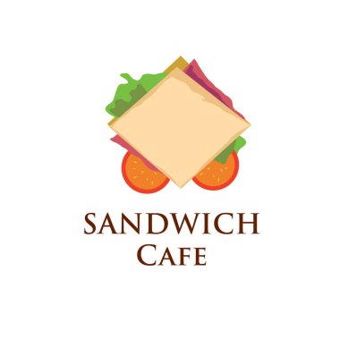Vektör Logo sandviç Cafe ve Restoran