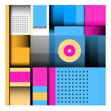 Trendy geometrik öğeleri memphis tasarımı renkli ve parlak. Retro 90s doku, desen ve öğeleri tarzı. Modern arka plan tasarımı ve kapak şablonu.