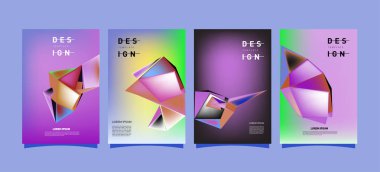 Renkli geometrik Tasarım poster ve kapak. En az geometrik desen degradeler arka planlar