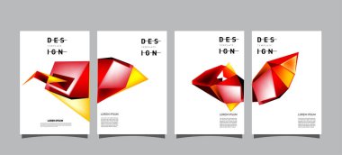 Renkli geometrik Tasarım poster ve kapak. En az geometrik desen degradeler arka planlar