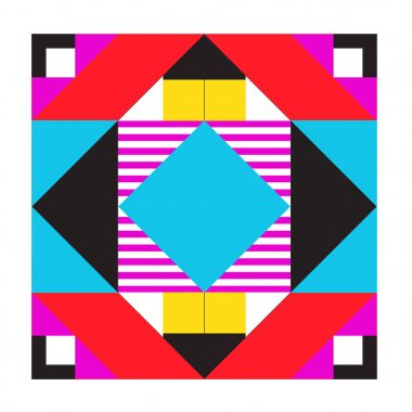 Trendy geometrik kaleydoskop öğeleri memphis tebrik kartları tasarımı. Retro tarzı doku, desen ve öğeleri. Modern soyut tasarım poster ve kapak şablonu