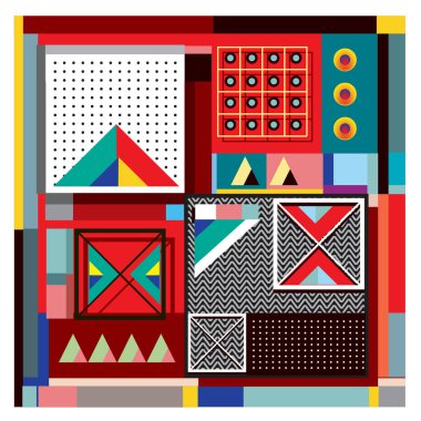 Trendy geometrik öğeleri memphis tasarımı renkli ve parlak. Retro 90s doku, desen ve öğeleri tarzı. Modern arka plan tasarımı ve kapak şablonu