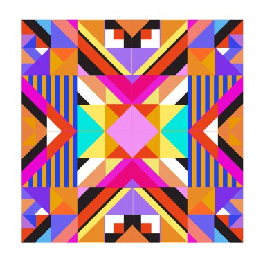 Trendy geometrik kaleydoskop öğeleri memphis tebrik kartları tasarımı. Retro tarzı doku, desen ve öğeleri. Modern soyut tasarım poster ve kapak şablonu