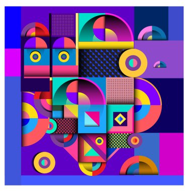 Modaya uygun curvy geometrik memphis öğeleri renkli bir tasarım. Retro 90s doku, desen ve öğeleri tarzı. Modern soyut kültür arka plan tasarımı ve kapak şablonu.