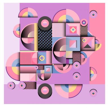 Modaya uygun curvy geometrik memphis öğeleri renkli bir tasarım. Retro 90s doku, desen ve öğeleri tarzı. Modern soyut kültür arka plan tasarımı ve kapak şablonu.