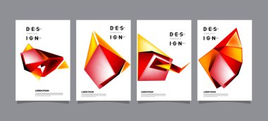 Renkli geometrik Tasarım poster ve kapak. En az geometrik desen degradeler arka planlar