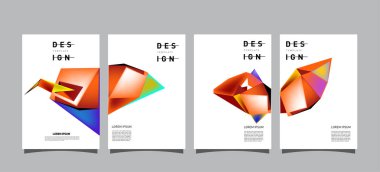 Renkli geometrik Tasarım poster ve kapak. En az geometrik desen degradeler arka planlar