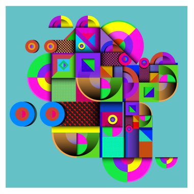 Modaya uygun curvy geometrik memphis öğeleri renkli bir tasarım. Retro 90s doku, desen ve öğeleri tarzı. Modern soyut kültür arka plan tasarımı ve kapak şablonu.