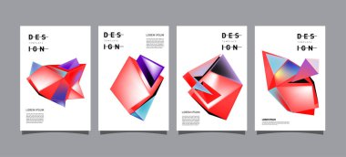 Renkli geometrik Tasarım poster ve kapak. En az geometrik desen degradeler arka planlar