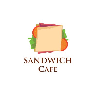 Vektör Logo sandviç Cafe ve Restoran