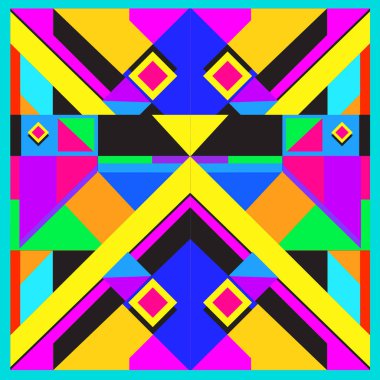 Trendy geometrik vektör çizim öğeleri ve soyut renkli dokular ile. Yaz tatil için poster, kart, broşür ve tanıtım şablon tasarlayın. Moda sanat baskı ve arka plan.