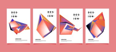 Renkli geometrik Tasarım poster ve kapak. En az geometrik desen degradeler arka planlar