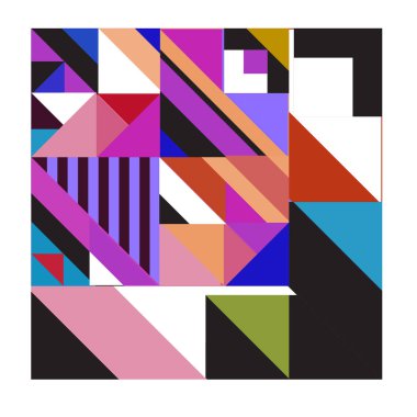 Trendy geometrik kaleydoskop öğeleri memphis tebrik kartları tasarımı. Retro tarzı doku, desen ve öğeleri. Modern soyut tasarım poster ve kapak şablonu