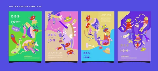 Streszczenie Zabawki Nowoczesny Design Festiwal Plakatu Publikacje Prezentacje Układów Graficznych — Wektor stockowy