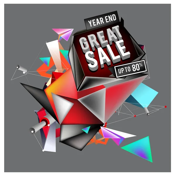 Vector Abstract Great Sale Discount — Stock Vector