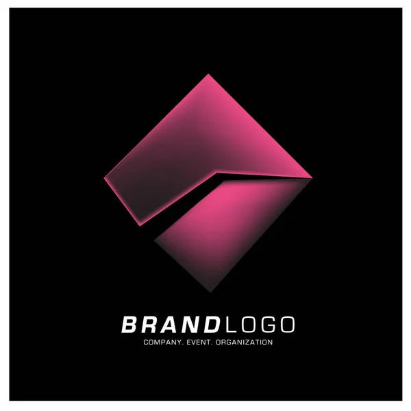 Vector Simple Geometric Logo Design — Stock Vector