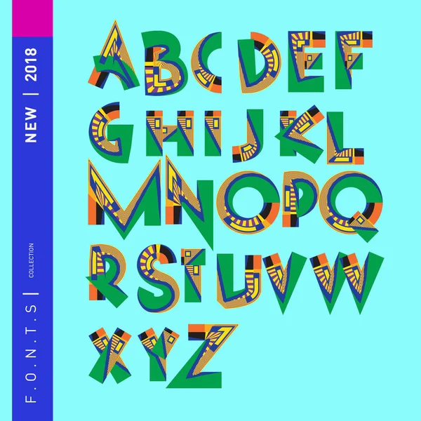 Διάνυσμα Πολύχρωμο Αλφάβητο Μοναδική Γραμματοσειρές Για Σχεδιασμό Και Την Εικονογράφηση — Διανυσματικό Αρχείο