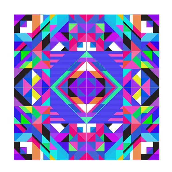 Trendy geometrik kaleydoskop öğeleri memphis tebrik kartları tasarımı. Retro tarzı doku, desen ve öğeleri. Modern soyut tasarım poster ve kapak şablonu