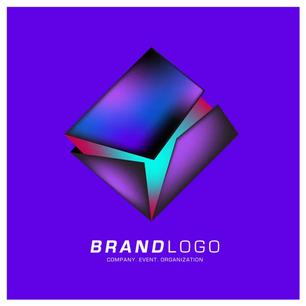 Вектор Простий Геометричний Дизайн Логотипу — стоковий вектор
