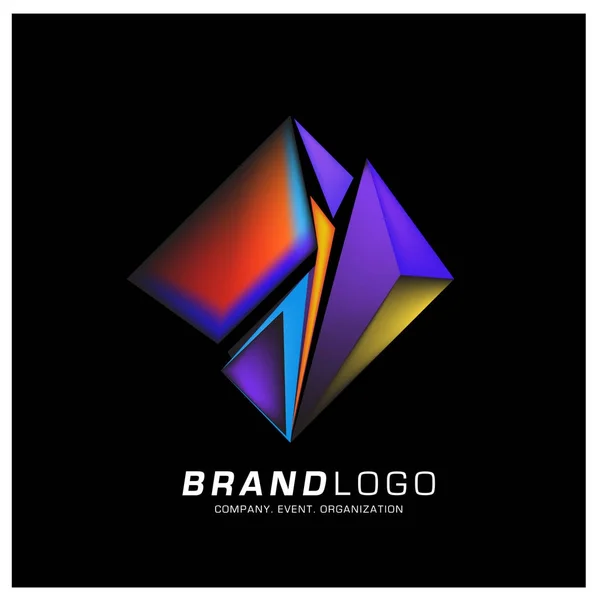 Projekt Proste Geometryczne Logo Wektor — Wektor stockowy