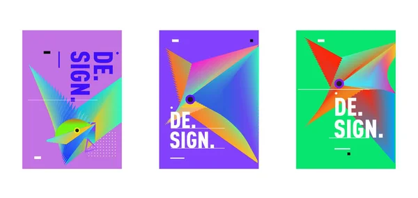 カラフルな幾何学的なポスターやカバー デザイン 最低限の幾何学的な背景 — ストックベクタ