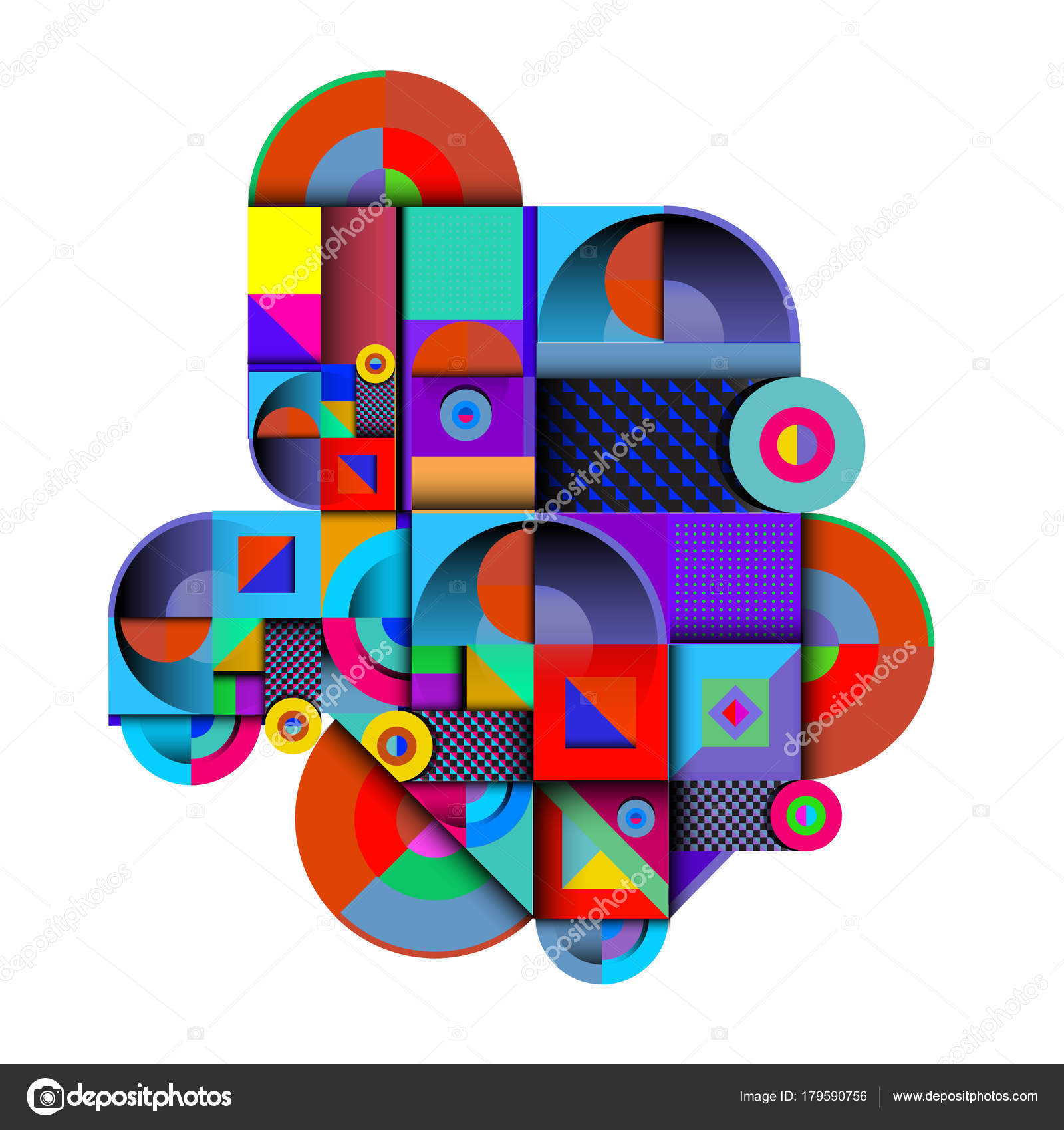 Trendy Curvy Geometric Memphis Elements Colorful Design Retro 90S Style Trendy Curvy Geometric Memphis Elements Colorful Design Retro 90S Style