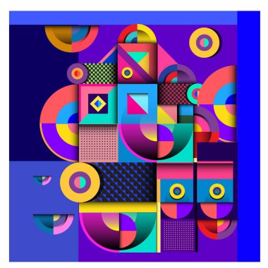 Modaya uygun curvy geometrik memphis öğeleri renkli bir tasarım. Retro 90s doku, desen ve öğeleri tarzı. Modern soyut kültür arka plan tasarımı ve kapak şablonu.