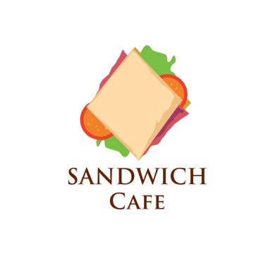 Vektör Logo sandviç Cafe ve Restoran