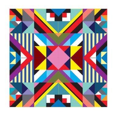 Trendy geometrik kaleydoskop öğeleri memphis tebrik kartları tasarımı. Retro tarzı doku, desen ve öğeleri. Modern soyut tasarım poster ve kapak şablonu