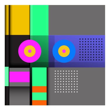 Trendy geometrik öğeleri memphis tasarımı renkli ve parlak. Retro 90s doku, desen ve öğeleri tarzı. Modern arka plan tasarımı ve kapak şablonu.