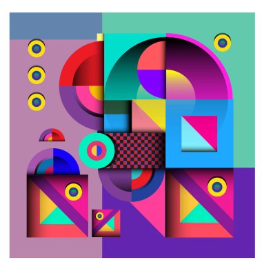 Modaya uygun curvy geometrik memphis öğeleri renkli bir tasarım. Retro 90s doku, desen ve öğeleri tarzı. Modern soyut kültür arka plan tasarımı ve kapak şablonu.