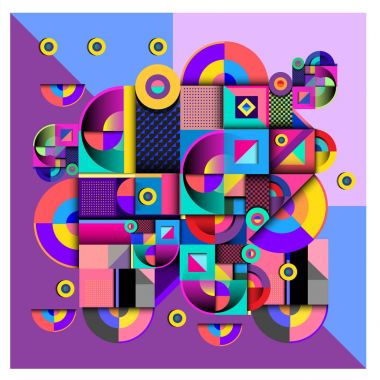 Modaya uygun curvy geometrik memphis öğeleri renkli bir tasarım. Retro 90s doku, desen ve öğeleri tarzı. Modern soyut kültür arka plan tasarımı ve kapak şablonu.