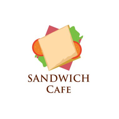 Vektör Logo sandviç Cafe ve Restoran
