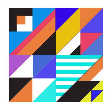 Trendy geometrik kaleydoskop öğeleri memphis tebrik kartları tasarımı. Retro tarzı doku, desen ve öğeleri. Modern soyut tasarım poster ve kapak şablonu