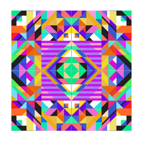 Trendige Geometrische Kaleidoskopelemente Design Seiner Grußkarten Textur Muster Und Elemente — Stockvektor