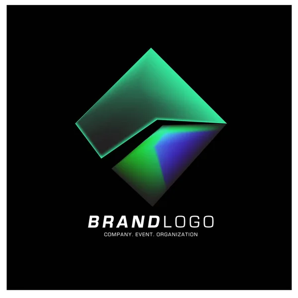 ベクトル幾何学ロゴのシンプルなデザイン — ストックベクタ
