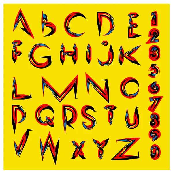 Vektor Des Bunten Alphabets Einzigartige Schriftarten Für Design Und Illustrationsvorlage — Stockvektor