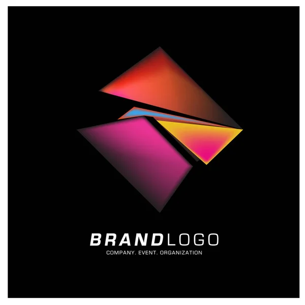 Вектор Простий Геометричний Дизайн Логотипу — стоковий вектор