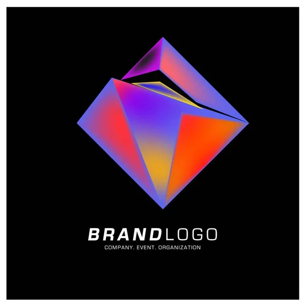 Vetor Design Logo Geométrico Simples — Vetor de Stock