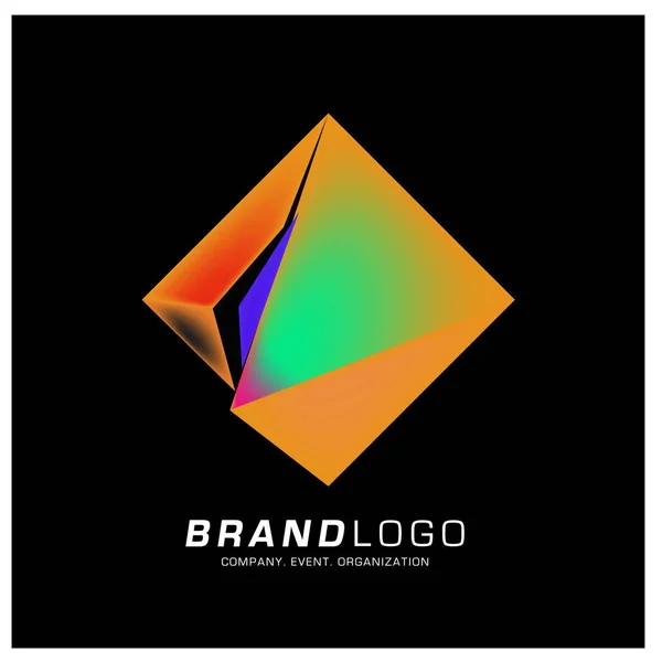 Vetor Design Logo Geométrico Simples — Vetor de Stock